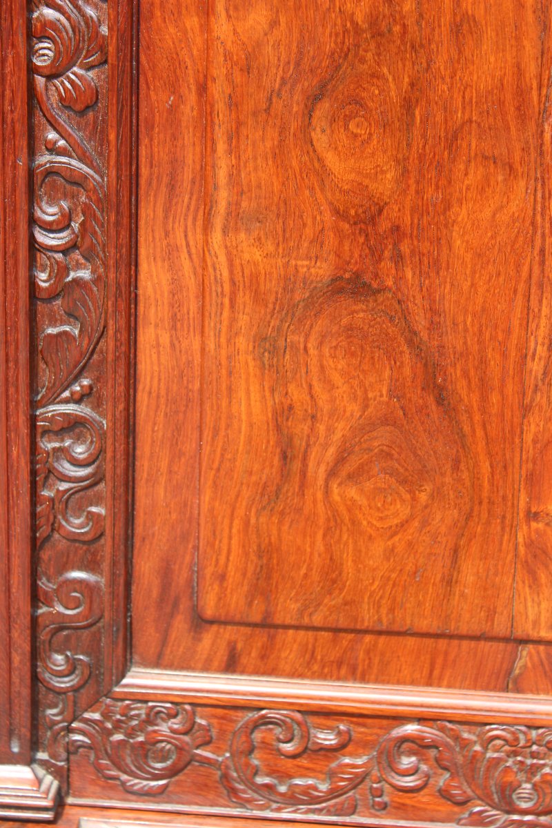 Chinese Huanghuali Bureau Bookcase,  Guangzhou Late 18th Century.-photo-2