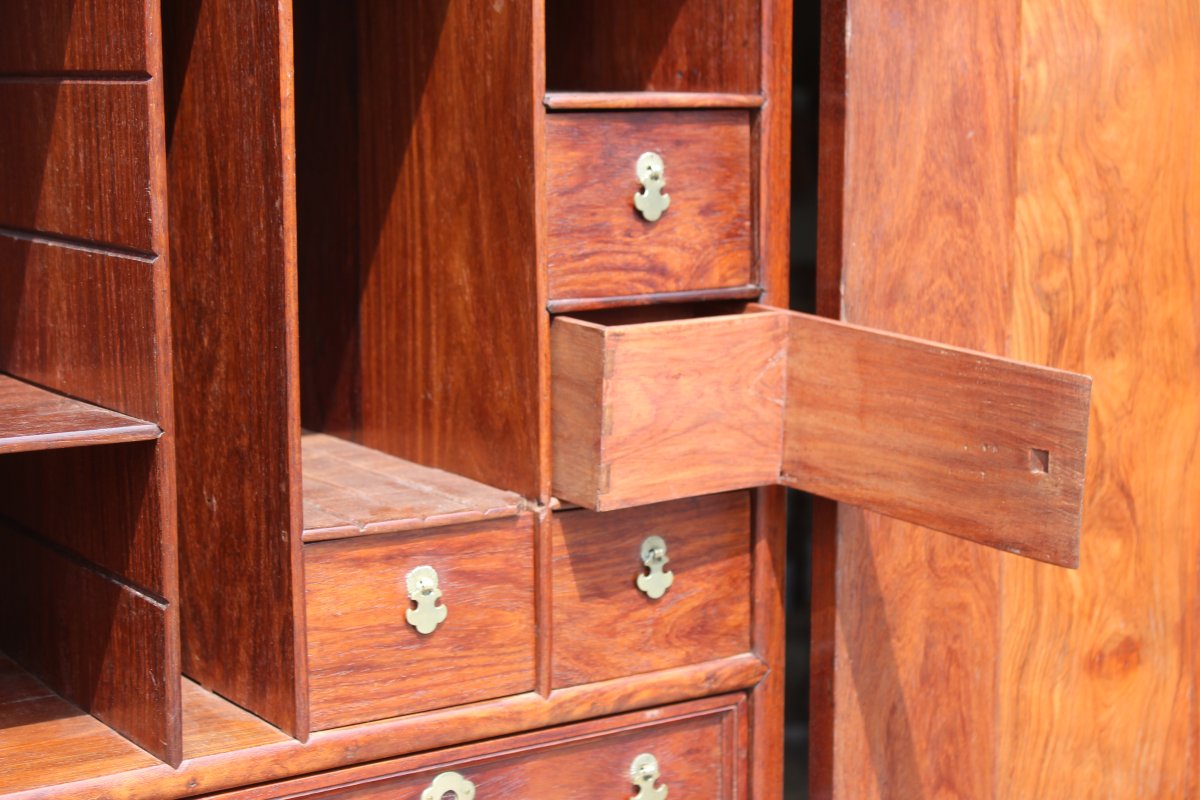 Chinese Huanghuali Bureau Bookcase,  Guangzhou Late 18th Century.-photo-3