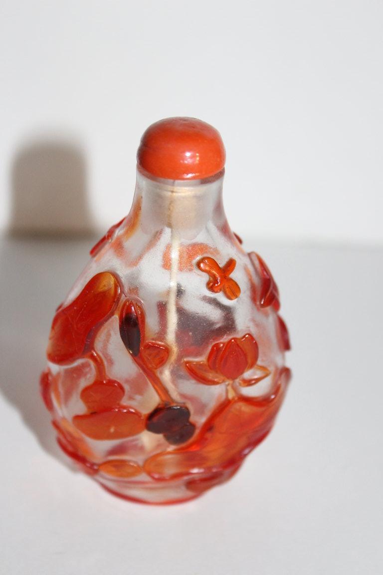 Chinese Snuff Bottle Snuff Bottle) Glass Overlay XIX Century