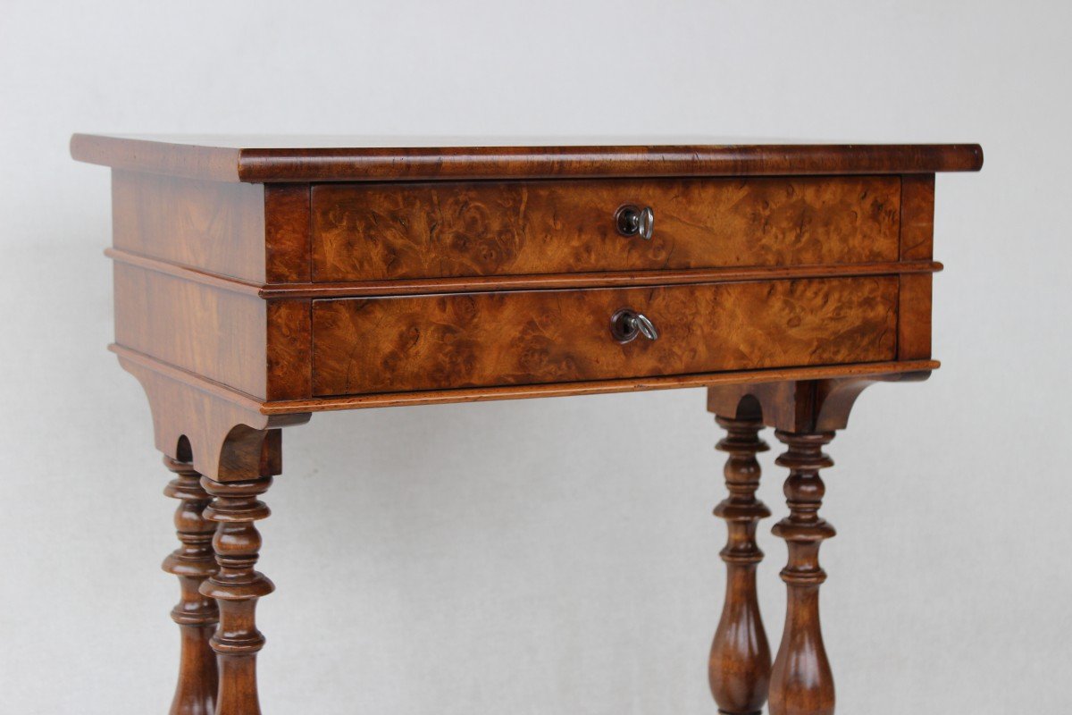 Walnut Worker And Walnut Wolf With Two Drawers, Circa 1880.-photo-2