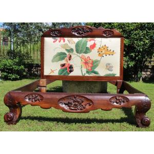 Asian Bed In Exotic Wood, South China Or Vietnam, Circa 1920s.