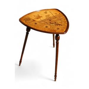 EMILE GALLè (1846-1904) TABLE à TROIS PIEDS, VERS 1900.