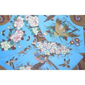 ASSIETTE CLOISONNè JAPONAIS, MEIJI PERIOD, FINE DU XIX SIECLE.