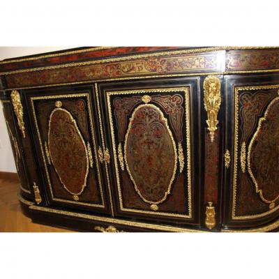Large Sideboard In Boulle Marquetry Of Napoleon III Period