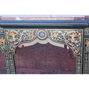 Vitrine En Marqueterie Boulle, d'Epoque Napoleon III, XIX Siecle