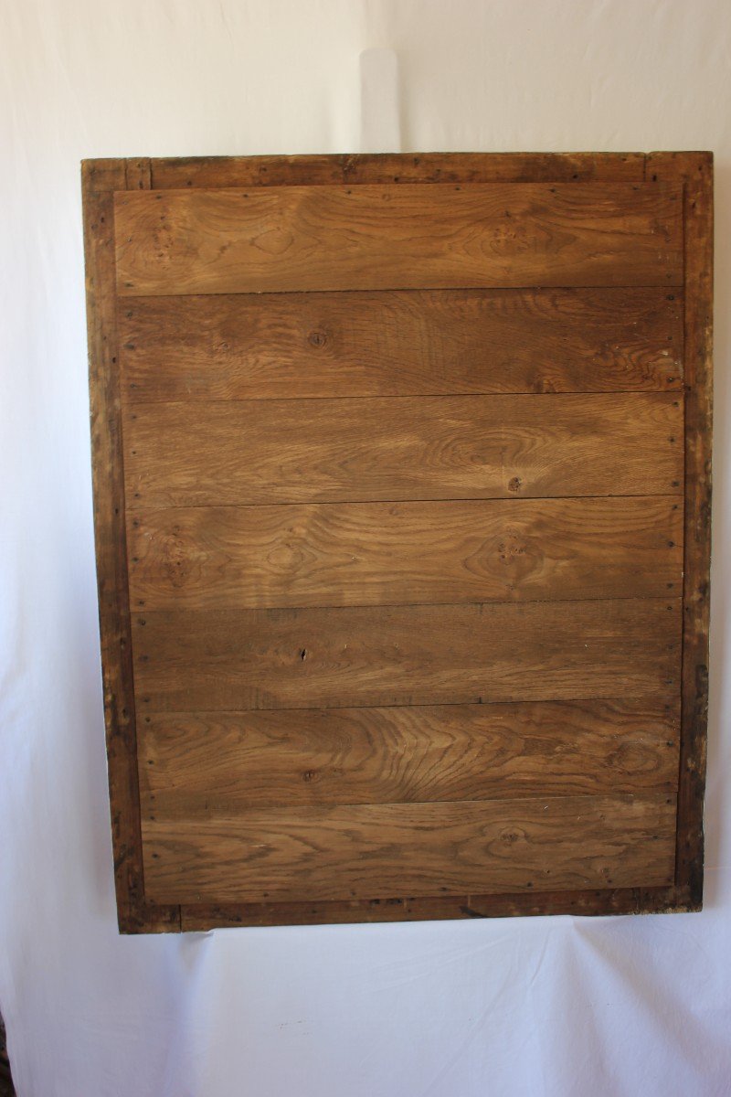 Rectangle Mirror Restoration Gold Leaf And Patina 90 X 114 Cm-photo-8