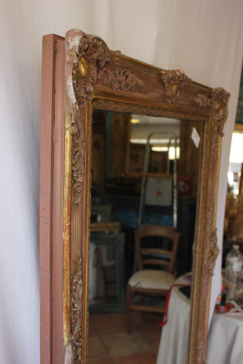 Gold, Patina And Mercury Fireplace Mirror 90 X 120 Cm-photo-2