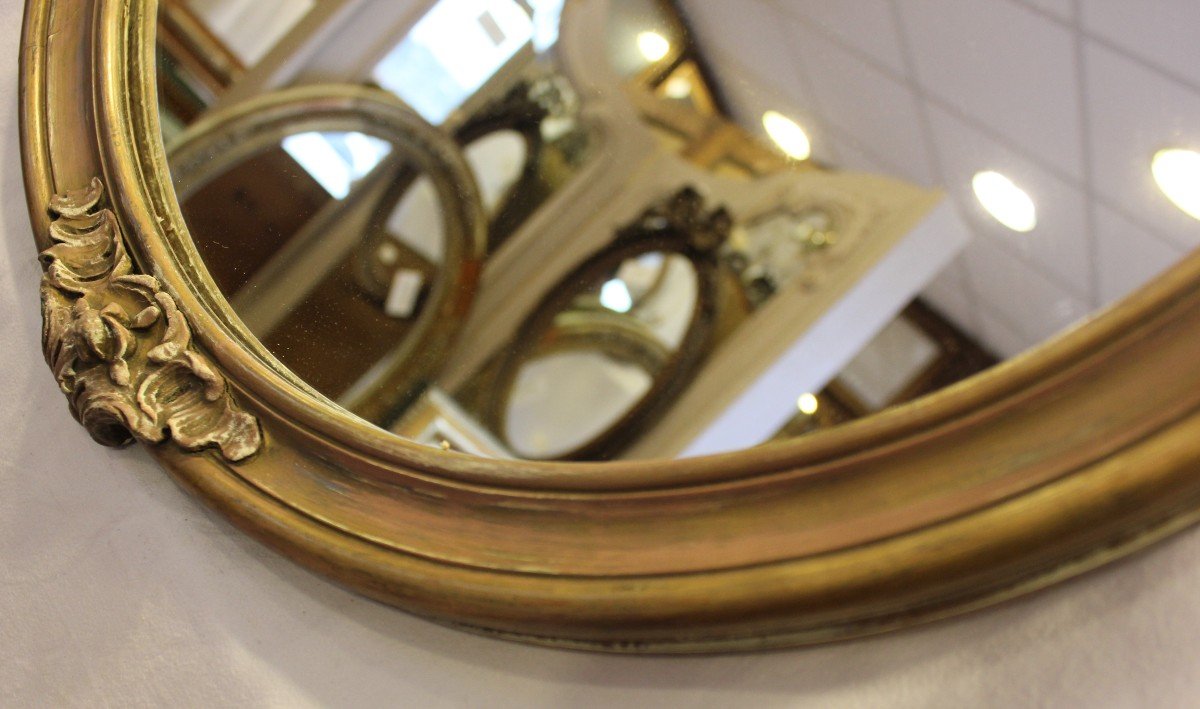 Louis XV Style Round Mirror, 54 X 58 Cm-photo-4