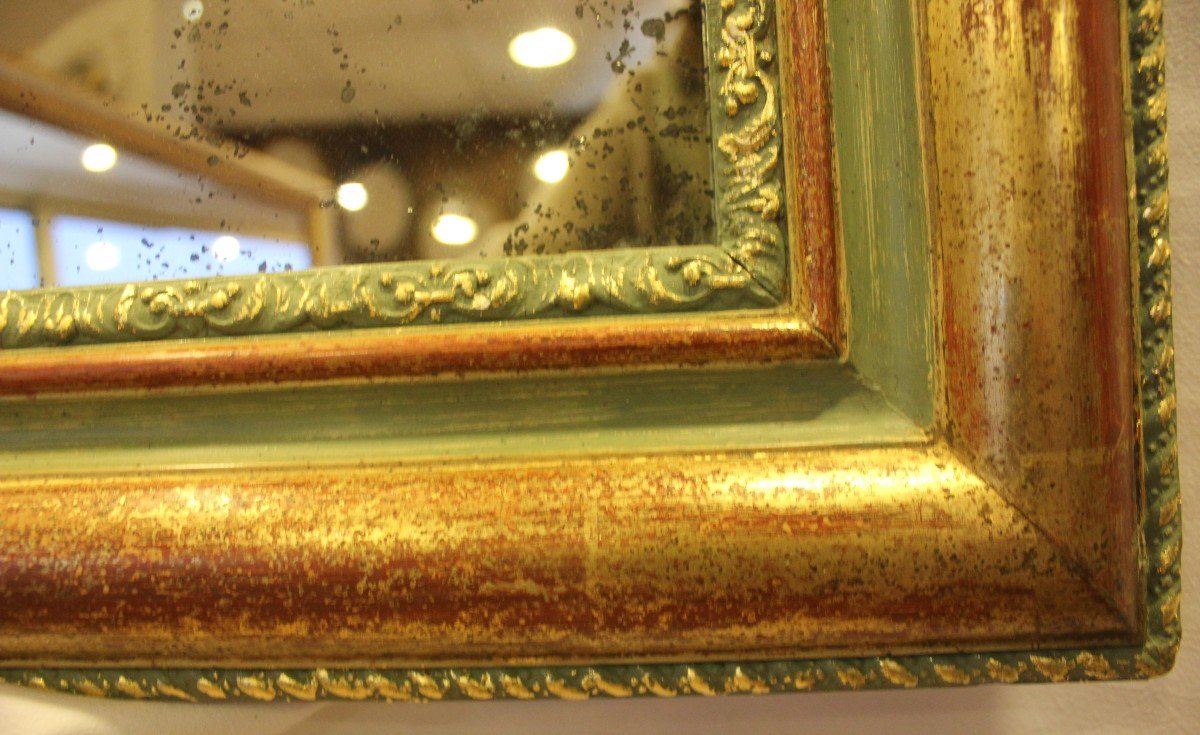 Louis Philippe Mirror Rectangle Gold And Patina, Mercury Ice 79 X 101 Cm-photo-6