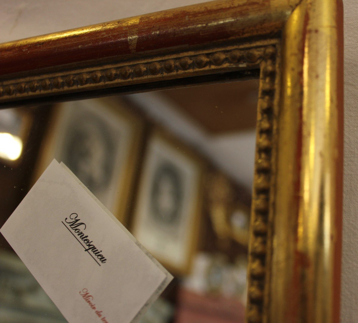 Gold Leaf Beaded Rectangle Mirror 46 X 60 Cm-photo-4