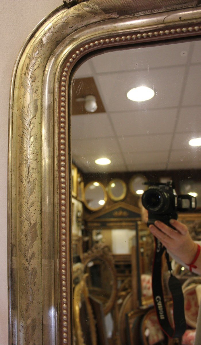Louis XV Style Mirror, Silver Leaf 80 X 114 Cm-photo-4