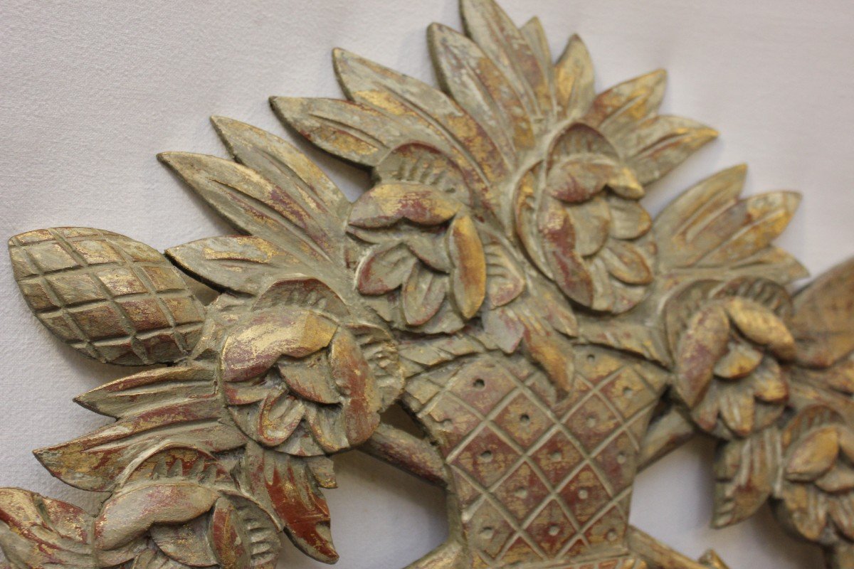 Louis XVI Style Mirror, Carved Wood And Patina Of Life, 45 X 81 Cm-photo-2