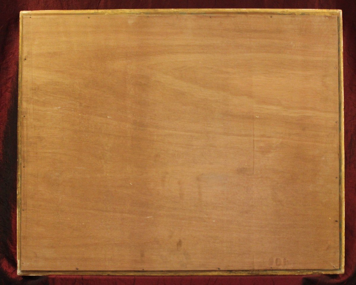 65 X 80 Cm, Miroir Ancien Rectangle Doré Feuille d'Or, Louis Philippe-photo-8