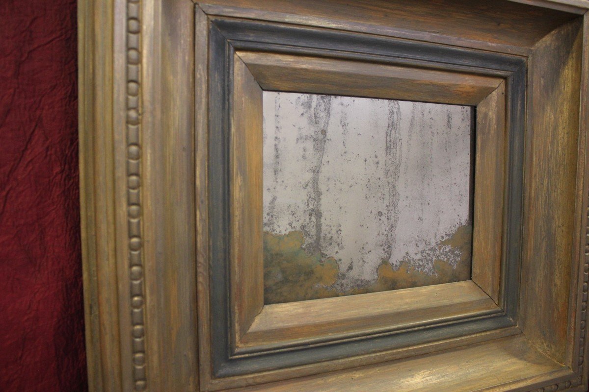 50 X 54 Cm, Paire De Tableaux De Paysage Abstrait, Miroirs Peinture-photo-3