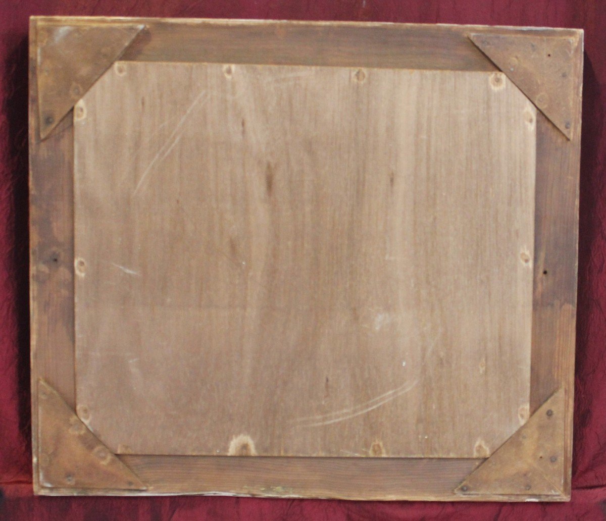 42 X 49 Cm Antique Mirror, Patinated Montparnasse Frame, Mercury Glass-photo-7