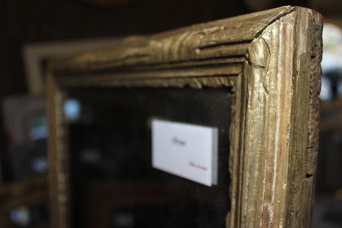 42 X 77 Cm Miroir Bois Doré Louis XVI, Glace Mercure-photo-1
