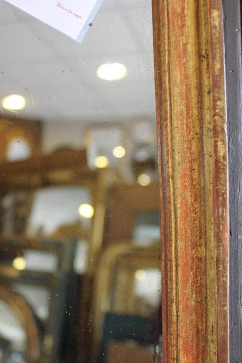 47 x 52 cm miroir XIXème, dorure, glace mercure-photo-2