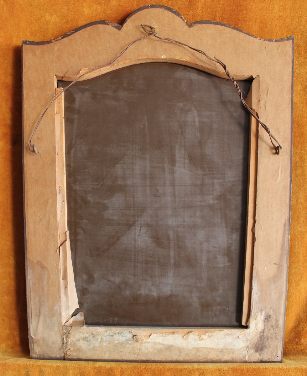 41 x 48 cm Miroir Vénitien XIXème-photo-8