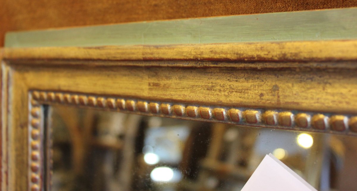 35 x 46 cm Petit miroir doré Louis XVI, glace mercure-photo-3