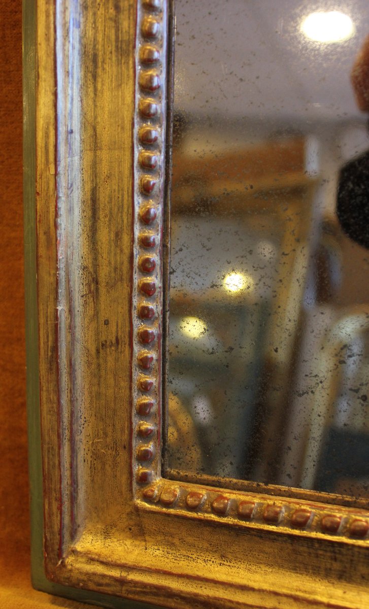 35 x 46 cm Petit miroir doré Louis XVI, glace mercure-photo-4