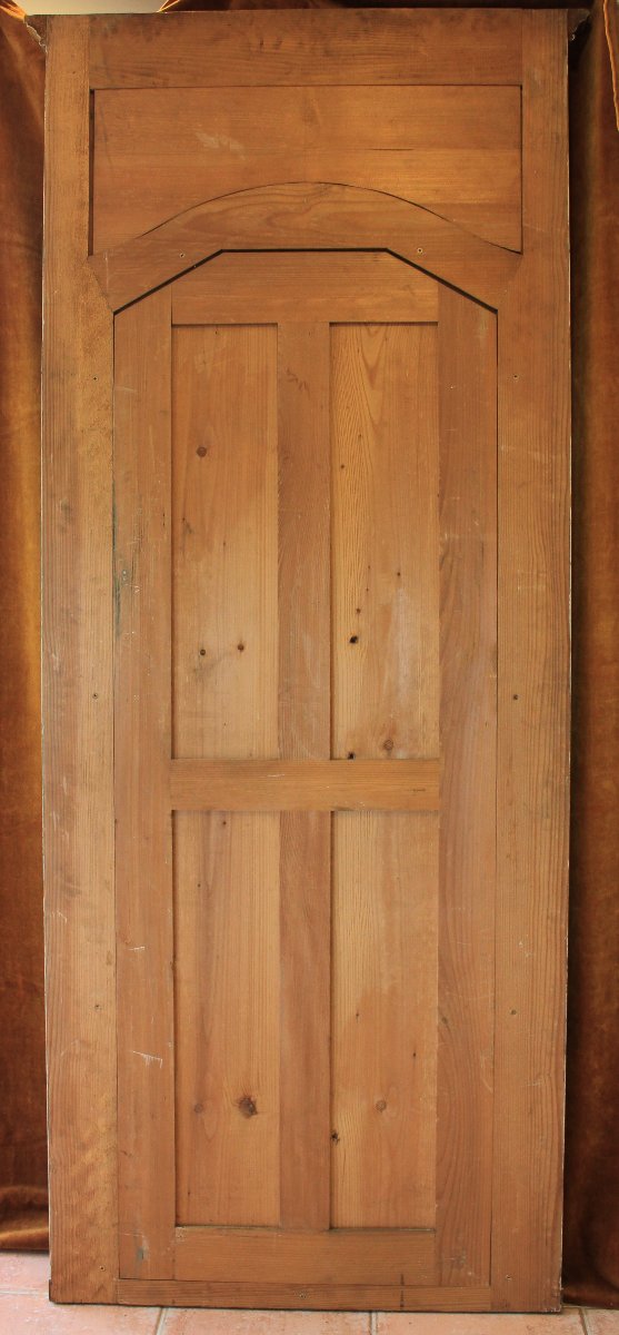 91 X 209 Cm Large Mirror, Louis XV Trumeau, Giltwood, Mercury Glass-photo-8