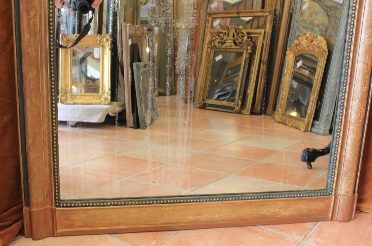 108 x 171 cm Grand miroir Louis Philippe perlé-photo-2