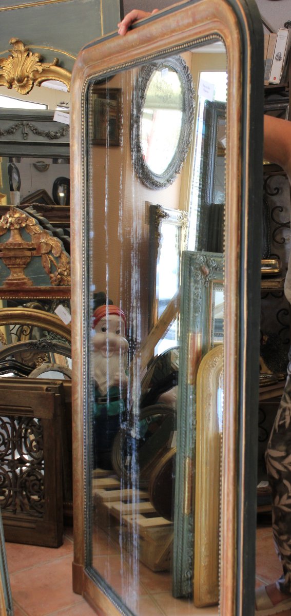 108 x 171 cm Grand miroir Louis Philippe perlé-photo-4