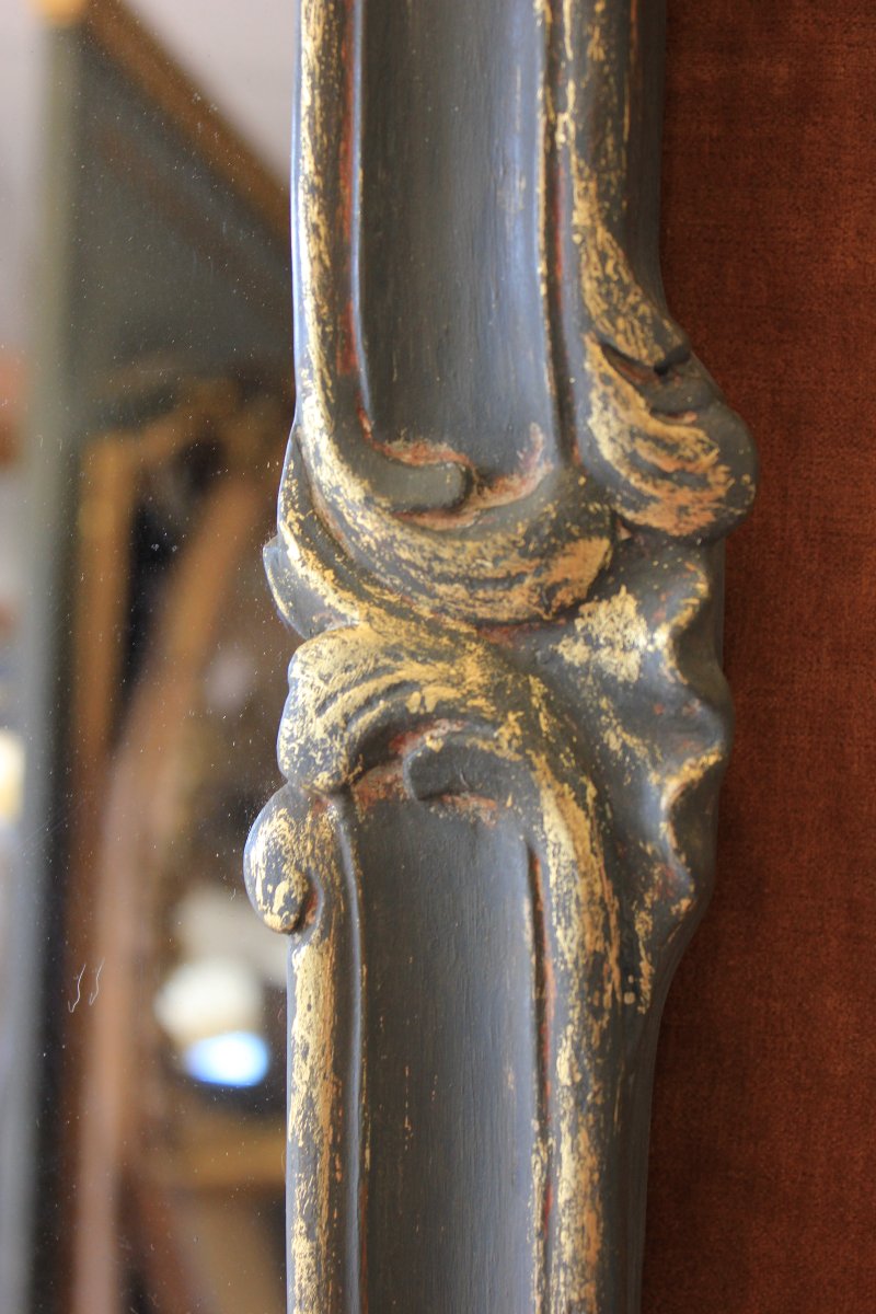 Miroir ancien style Louis XV,  glace mercure, 44 x 75 cm-photo-4