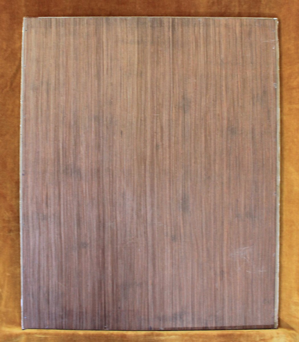 miroir rectangle demi-jonc, feuille d'or 62 x 76 cm-photo-7