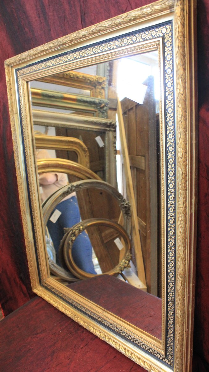 Miroir rectangle , cadre Napoléon III, 63 x 78 cm-photo-2