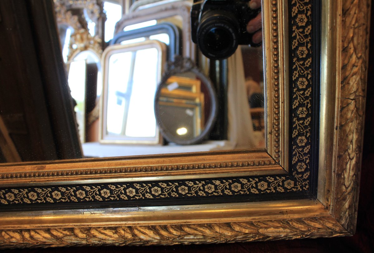 Miroir rectangle , cadre Napoléon III, 63 x 78 cm-photo-3