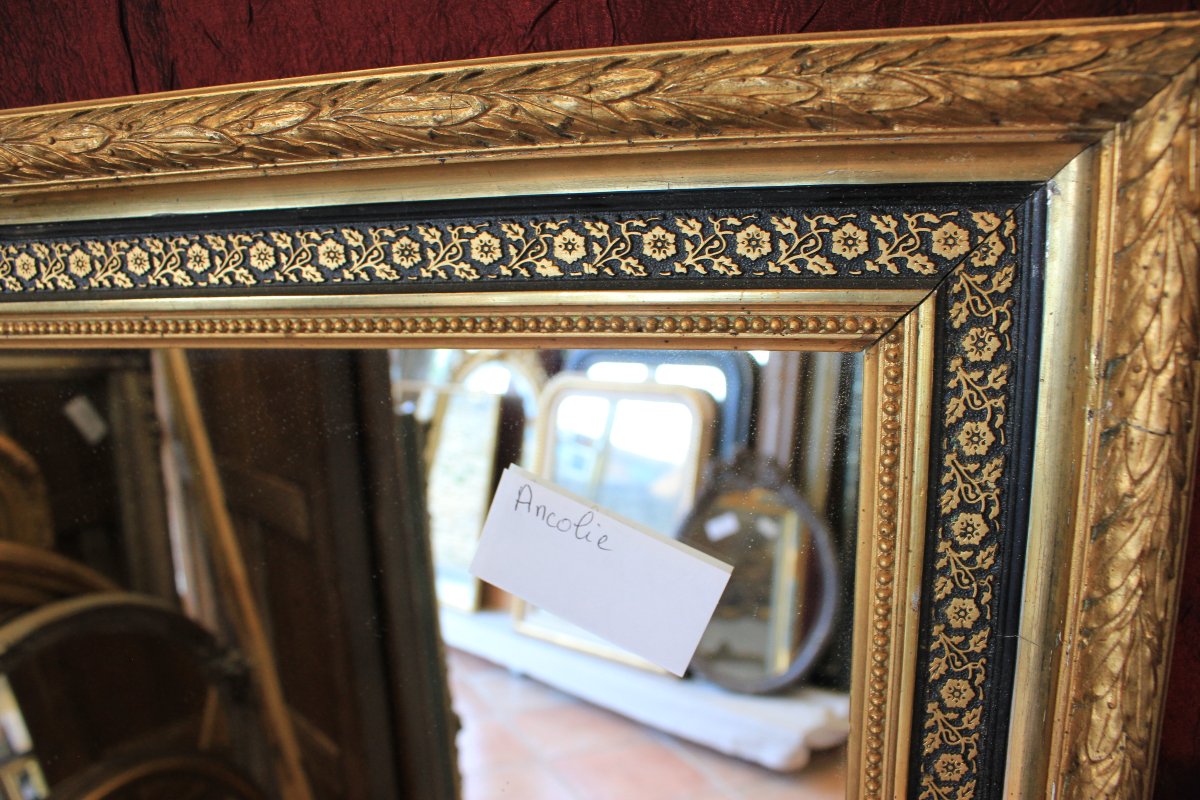 Miroir rectangle , cadre Napoléon III, 63 x 78 cm-photo-1