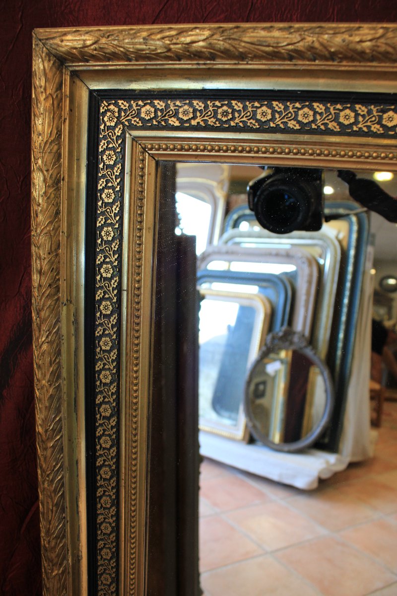 Miroir rectangle , cadre Napoléon III, 63 x 78 cm-photo-2