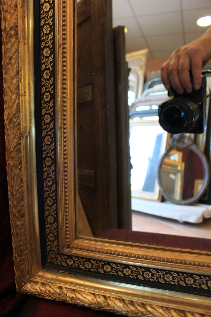 Miroir rectangle , cadre Napoléon III, 63 x 78 cm-photo-3