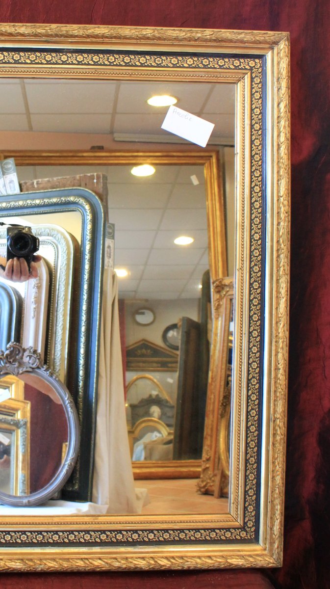 Miroir rectangle , cadre Napoléon III, 63 x 78 cm-photo-5