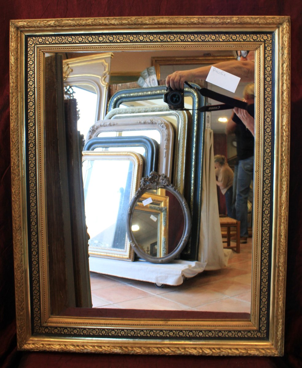 Miroir rectangle , cadre Napoléon III, 63 x 78 cm-photo-7