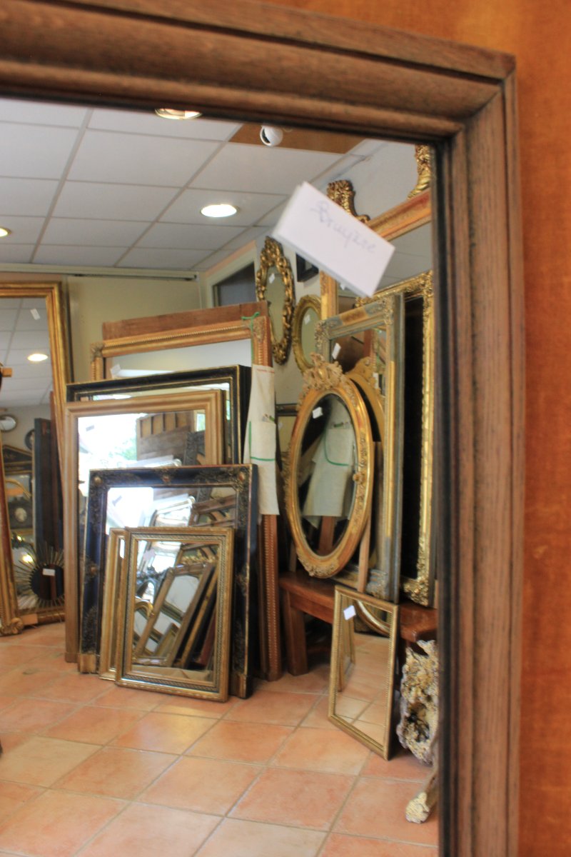 "1900" Bistro Mirror Made Of Natural Wood, 109 X 127 Cm-photo-3