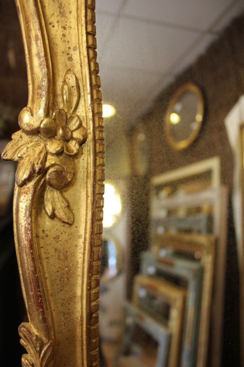  miroir Style Louis XV, miroir bois Sculpté, Feuille d'Or 40 X70 Cm-photo-4