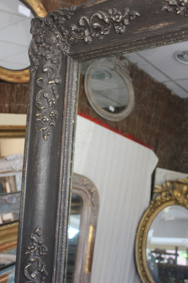 Miroir De Cheminée Ancien, Patine, Glace Mercure 94 X 140-photo-6