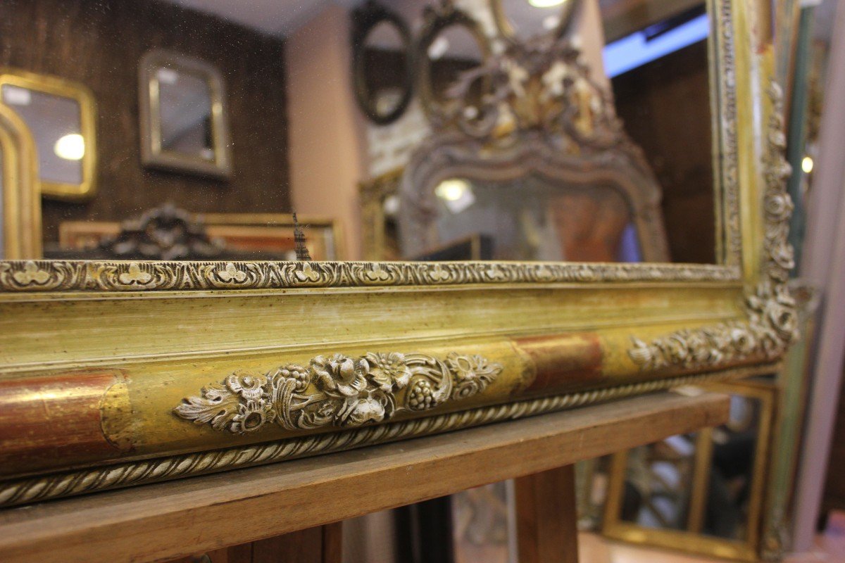 Old Patina And Gold Rectangle Mirror 78 X 96-photo-2