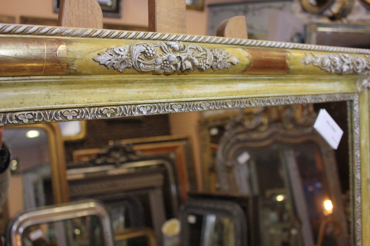 Old Patina And Gold Rectangle Mirror 78 X 96-photo-3