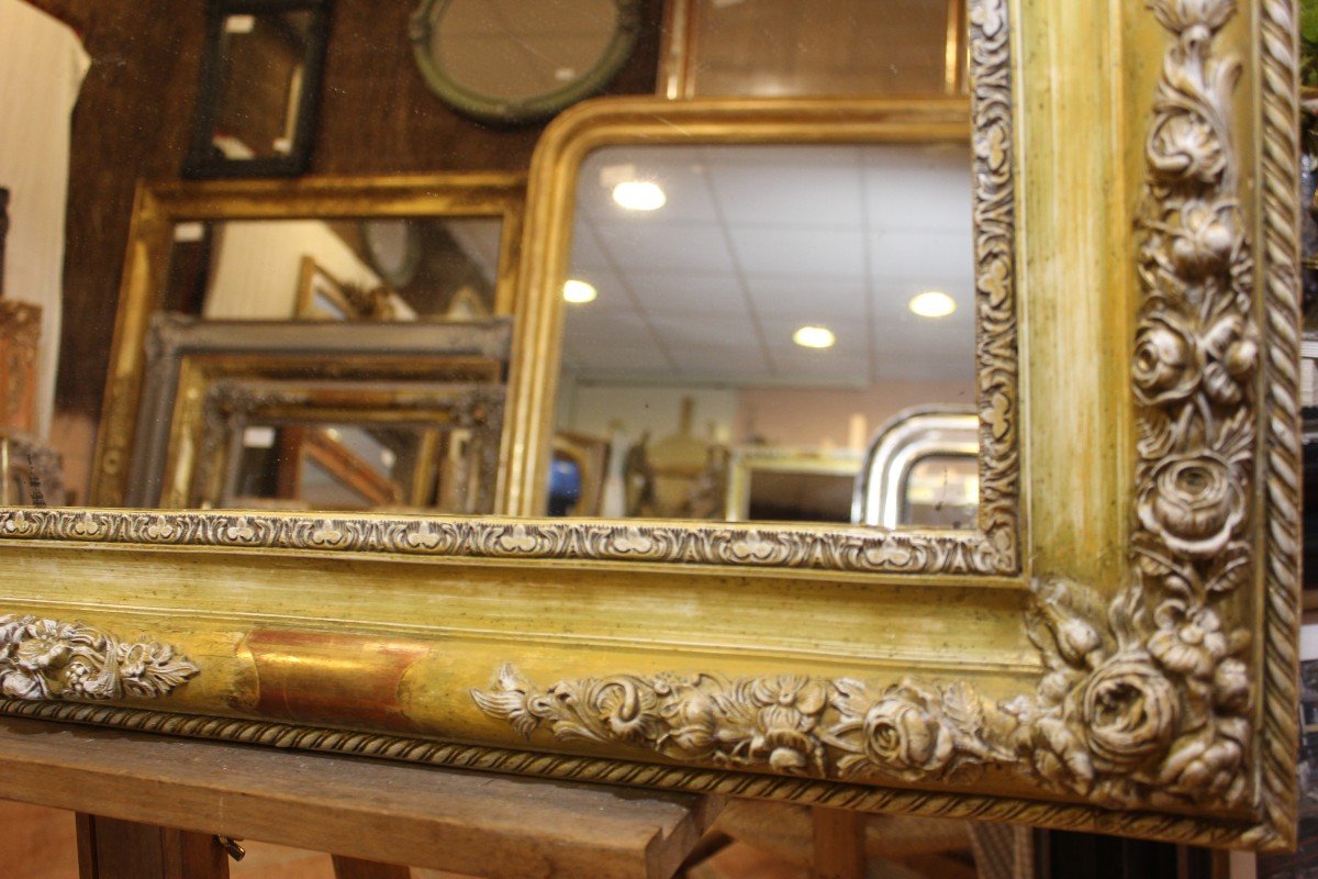 Old Patina And Gold Rectangle Mirror 78 X 96-photo-7