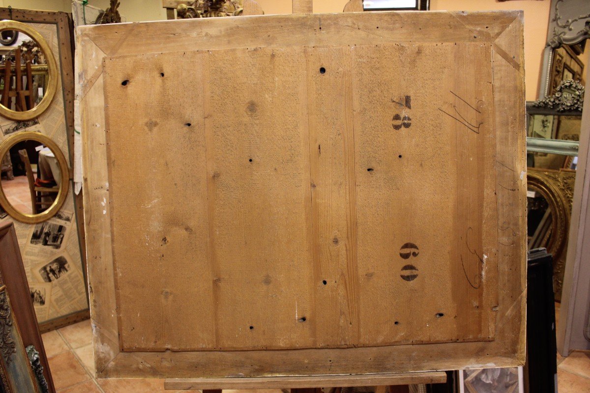Old Patina And Gold Rectangle Mirror 78 X 96-photo-8