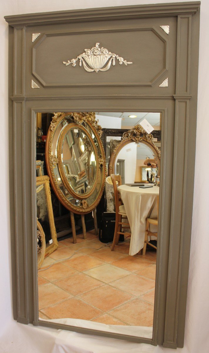 Large Art-deco Trumeau Mirror 100 X 173 Cm