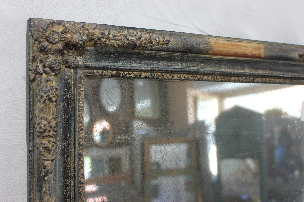 Small Restoration Mirror, Patina And Mercury Ice 49 X 61 Cm-photo-2