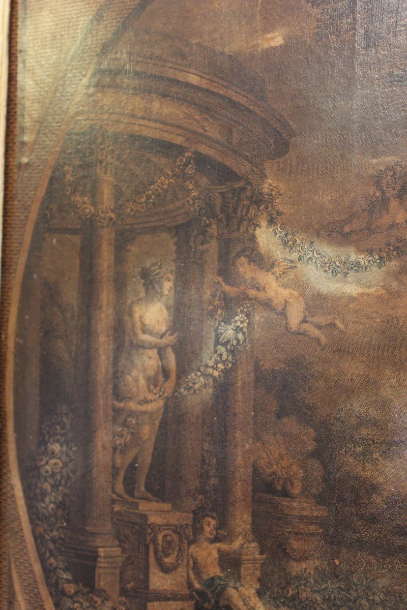 Trumeau Between Two Louis XVI Style, Silver Nitrate Mirror, 45 X 161 Cm-photo-4