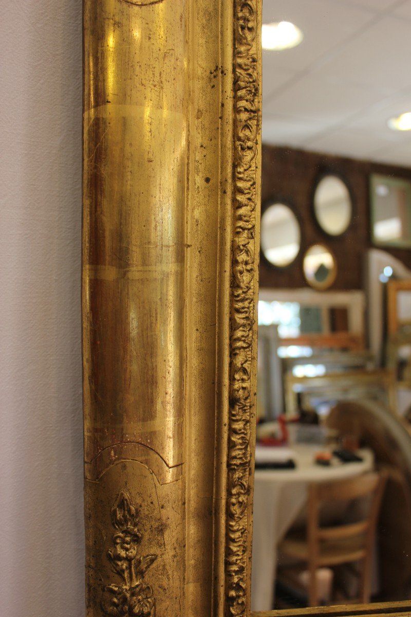 Miroir Ancien Rectangle Feuille d'Or 65 X 81 Cm-photo-2