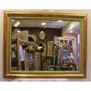 Louis Philippe Mirror Rectangle Gold And Patina, Mercury Ice 79 X 101 Cm