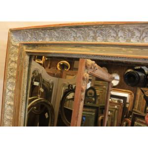 Large Patinated Directoire Rectangle Mirror 103 X 161 Cm