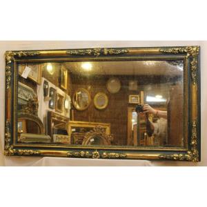 Miroir Rectangle Feuille d'Or Et Patine 67 x 121 cm